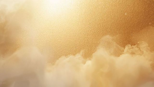 Abstract Golden Cloudscape at Sunset with Gentle Diffuse Light