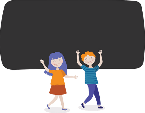 children dancing joyfully transparent illustration - Download Free Stock Videos Pikwizard.com