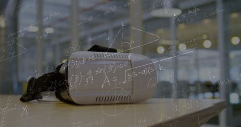 Virtual Reality Headsets Enhanced by Mathematical Equations Overlay - Download Free Stock Images Pikwizard.com