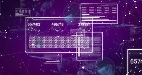 Global Cybersecurity and Digital Data Processing Animation