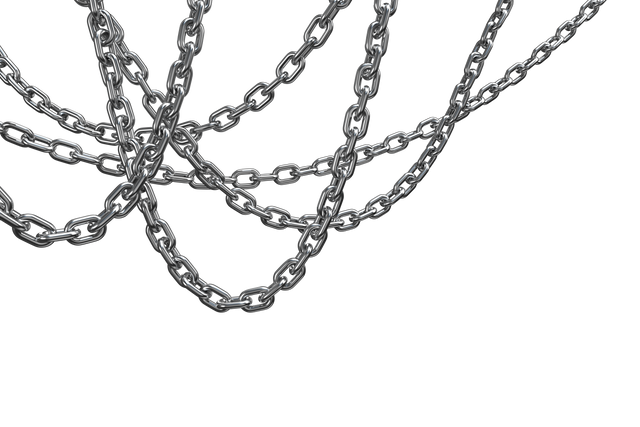 Transparent Background of Tangled Silver Metal Chains - Download Free Stock Videos Pikwizard.com