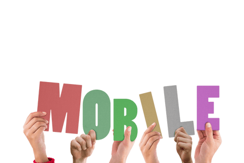 Diverse Hands Holding Colorful Transparent Mobile Letters - Download Free Stock Videos Pikwizard.com