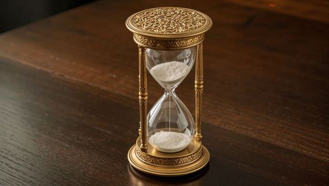 Ornate hourglass of designer vintage craftsmanship