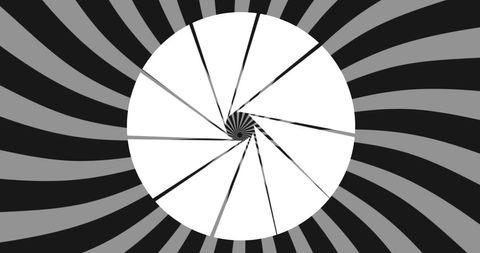 Hypnotic black and white spiral design