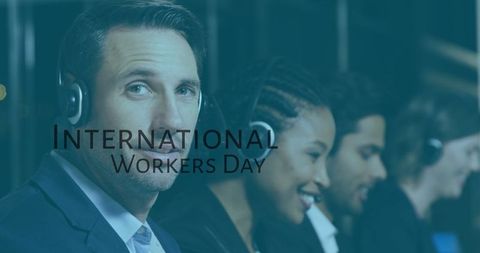 International workers day: diverse customer service team in focus