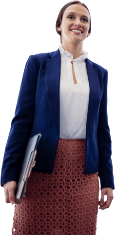 confident businesswoman smiling with clipboard transparent background - Download Free Stock Videos Pikwizard.com