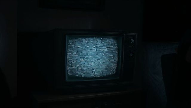 Nostalgic vintage crt television displaying static noise
