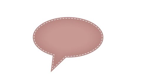 Blank Speech Bubble on Green Background for Communication Concept