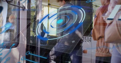 Data processing concept over diverse commuters entering bus