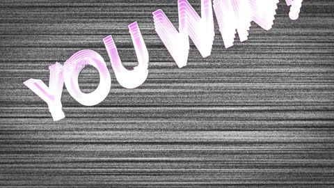 Distorted Victory Text Over Static Screen