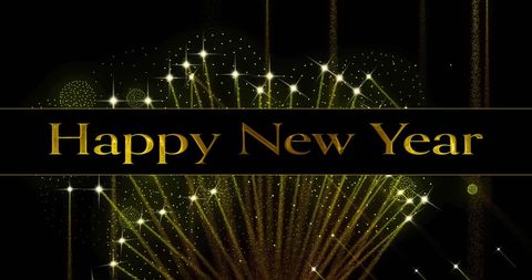 Elegant New Year Celebration with Gold Fireworks - Download Free Stock Images Pikwizard.com