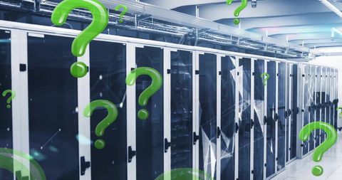 Question Marks Hovering Over Data Servers Represent Technology Queries - Download Free Stock Images Pikwizard.com