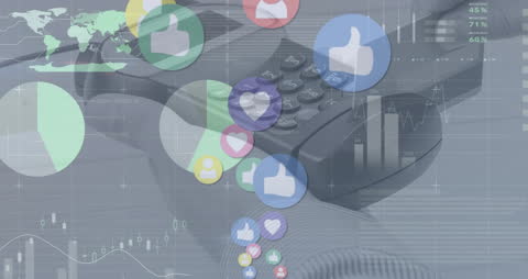 Digital Trends in FinTech with Global Impact Icons