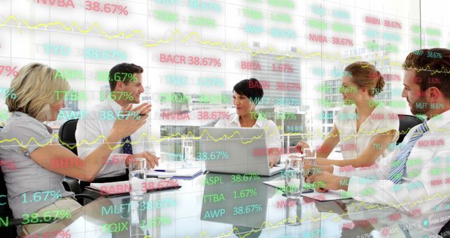 Business Team Analyzing Stock Market Data at Office Meeting - Download Free Stock Images Pikwizard.com