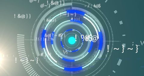 Abstract Tech Circles with Data and Math Formulas - Download Free Stock Images Pikwizard.com