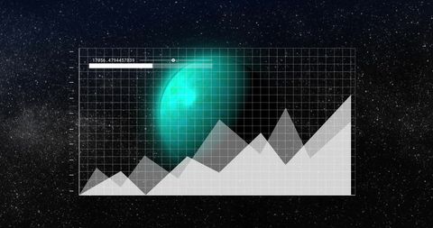 Data Visualization with Geometric Chart Over Global Network - Download Free Stock Images Pikwizard.com