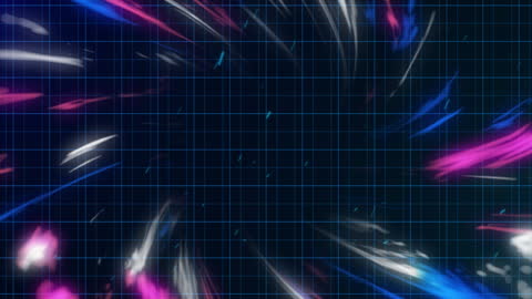 Futuristic Digital Warp With Dynamic Multicolored Waves