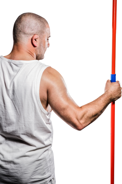 Athlete Holding Javelin Transparent View - Download Free Stock Videos Pikwizard.com