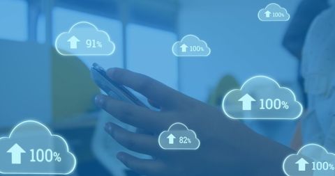Cloud Computing and Data Backup on Smartphone - Download Free Stock Images Pikwizard.com