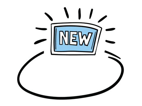 New Text on Screen Illustration with Transparent Background