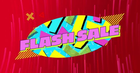 Bold flash sale graphic overlay for promotions