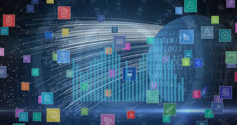 Global Data Network Connections - Download Free Stock Images Pikwizard.com