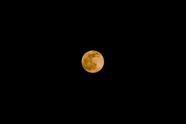 Full Orange Moon Glowing in the Night Sky - Download Free Stock Photos Pikwizard.com