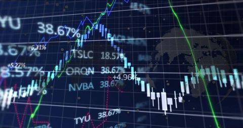 Dynamic Stock Market Data and Charts on Digital Interface - Download Free Stock Images Pikwizard.com