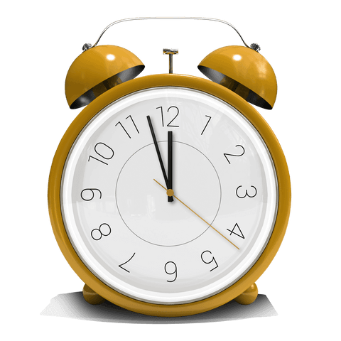 transparent yellow twin bell alarm clock on white background - Download Free Stock Videos Pikwizard.com