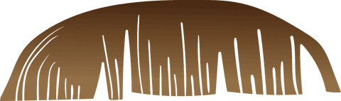 Transparent vector illustration of brown moustache