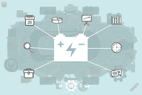 transparent battery network connecting digital technology icons - Download Free Stock Videos Pikwizard.com