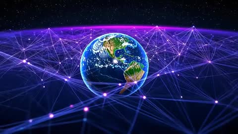 Advanced 3D Earth Globe Spinning with Digital Network