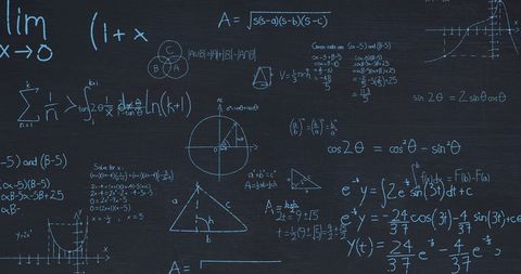 Chalkboard Filled with Complex Mathematical Formulas - Download Free Stock Images Pikwizard.com