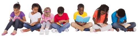Transparent Diverse Children Reading with Books Isolated - Download Free Stock Videos Pikwizard.com