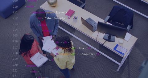 Business Professionals Discussing Cybersecurity Strategy in Modern Office - Download Free Stock Images Pikwizard.com