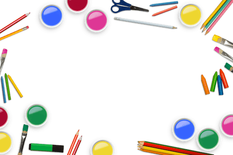 colorful school supplies frame on transparent background - Download Free Stock Videos Pikwizard.com