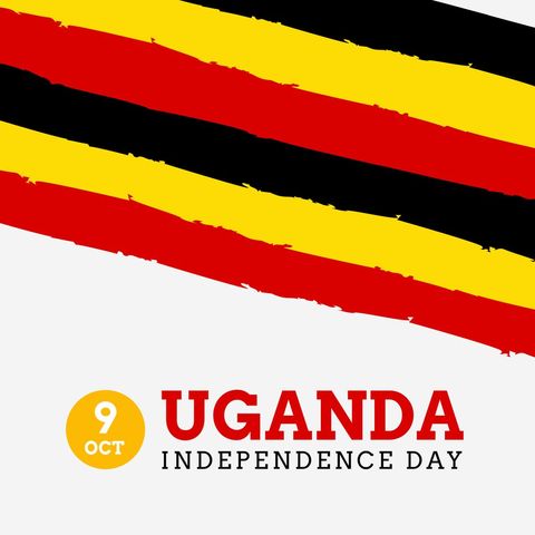 Uganda independence day celebration with national colors