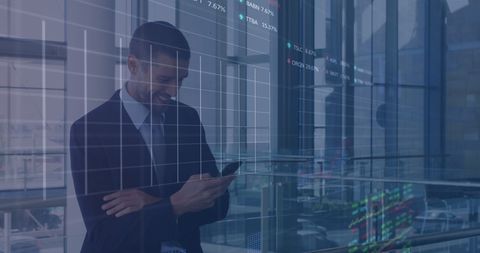 Businessman Analyzing Financial Charts on Smartphone - Download Free Stock Images Pikwizard.com