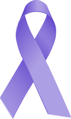 purple ribbon symbol on transparent background for awareness campaigns - Download Free Stock Videos Pikwizard.com