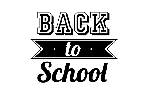 Back to school text on transparent background, education spirit