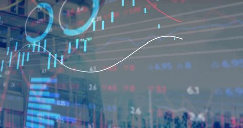 Abstract Overlay of Graphs and Modern Architecture Reflecting Stock Market Trends - Download Free Stock Images Pikwizard.com