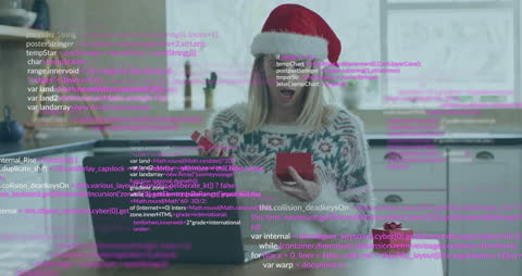 Data Animation and Surprise Gift Unpack in Modern Kitchen