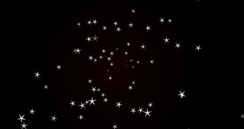 Hypnotic Swirl of Twinkling Stars on Black Background