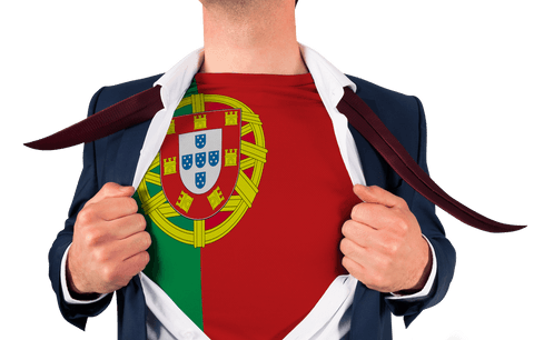Businessman Revealing Portugal Flag T-shirt Over Formal Suit - Download Free Stock Videos Pikwizard.com