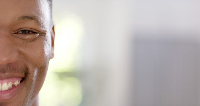 Close-up Portrait of Smiling Man Showing Dimples and Teeth - Download Free Stock Images Pikwizard.com