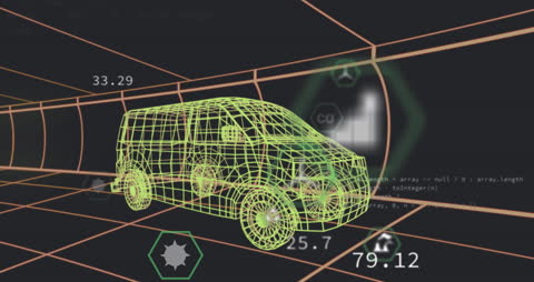 Digital Car Interface with Data Overlay