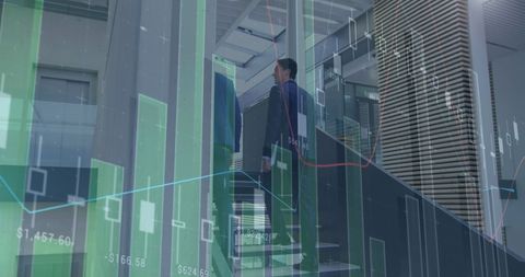 Businessmen Analyzing Data Financial Technology Concept