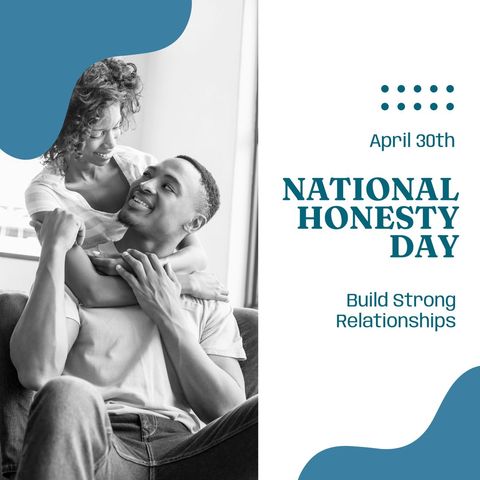 Happy Multicultural Couple Celebrating National Honesty Day