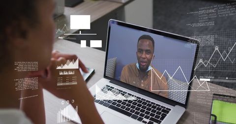 Virtual Collaboration over Financial Data Analysis - Download Free Stock Images Pikwizard.com