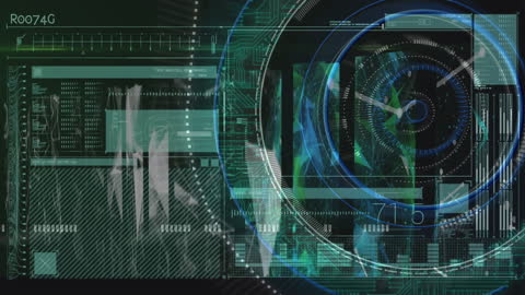 Animated Digital Data Processing and Analysis Visual